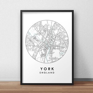 York City kaart afdrukken, stratenplan kunst, York kaart poster, York kaart afdrukken, stadsplattegrond, York kaart, reizen poster, kaart afdrukken