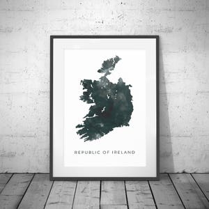 Irland Karte Aquarell Druck, Aquarell Karte, Irland Karte Poster, Irland Karte Drucken, Republik Irland Karte, Aquarell Karte