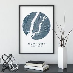 Impresión de mapa de la ciudad de Nueva York, arte de mapa de calles, cartel de mapa de Nueva York, impresión de mapa de Nueva York, arte de pared de mapa de la ciudad, mapa de Nueva York, cartel de viaje, impresión de mapa