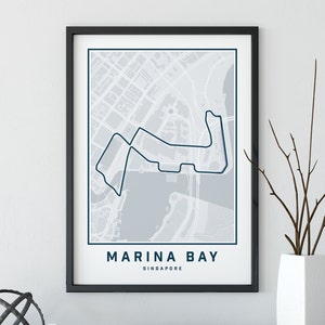 Singapour Formula 1 Map Print, F1 Poster, Formula 1 Prints, Motorsport Print, Grand Prix Circuit Map, Gift For Dad, Father's Day Gift