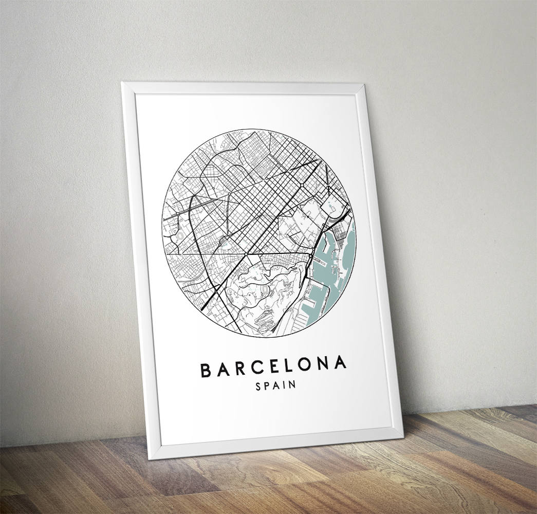 Barcelona City Map Printable Street - Il Fullxfull.1298054932 44gf 