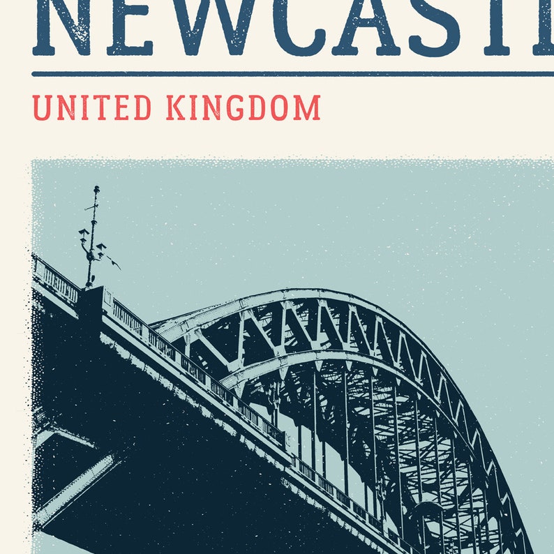 Newcastle City Print Tyne Bridge Poster Newcastle Travel Etsy UK