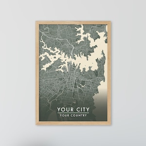 Personalized City Map Print: Custom Travel Poster