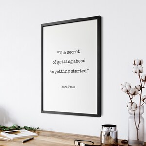 Mark Twain-citattryck - Typografitryck, citattryck, inspirerande citat, motiverande poster, väggdekor