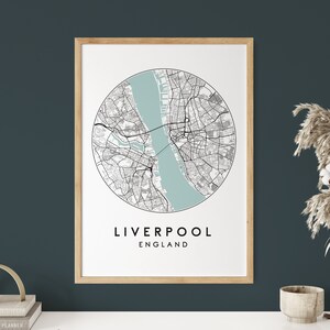Liverpool City Map Print, Street Map Art, Liverpool Map Poster, Liverpool Map Print, City Map Wall Art, Liverpool Map, Travel Poster image 7