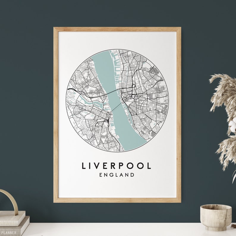 Liverpool City Map Print, Street Map Art, Liverpool Map Poster, Liverpool Map Print, City Map Wall Art, Liverpool Map, Travel Poster image 7