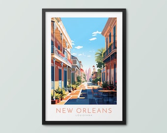 New Orleans Travel Poster Wall Art Print New Orleans Poster New Orleans Print New Orleans Art Print Travel Print New Orleans City Print