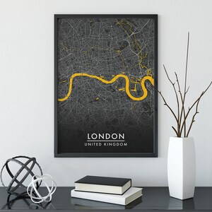 London Street Map Art Print: Modern City Travel Poster