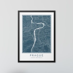 Impresión del mapa de la ciudad de Praga, arte del mapa de calles, cartel del mapa de Praga, impresión del mapa de Praga, arte del mapa de la ciudad, mapa de Praga, cartel de viaje, impresión del mapa