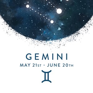 Gemini Constellation Art Print, Star Sign Print, Horoscope Print, Zodiac Wall Art, Zodiac Print, Astrology Wall Art, Bedroom Wall Art image 4