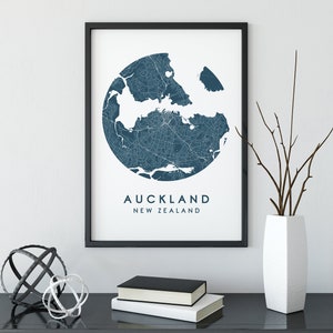 Impresión del mapa de la ciudad de Auckland, arte del mapa de calles, cartel del mapa de Auckland, impresión del mapa de Auckland, arte de la pared del mapa de la ciudad, mapa de Auckland, cartel de viaje, impresión del mapa