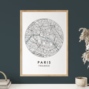 Paris City Map Print, Street Map Art, Paris Map Poster, Paris Map Print, City Map Wall Art, Paris Map, Travel Poster, France, Map Print image 7