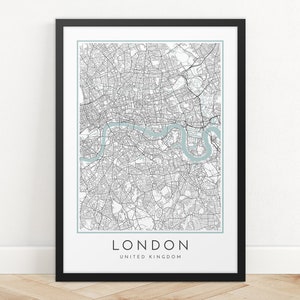 London Street Map Art Print: City Travel Poster
