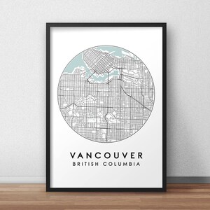 Vancouver City Map Print, Street Map Art, Vancouver Map Poster, Vancouver Map Print, City Map, Vancouver Map, Travel Poster, Map Print