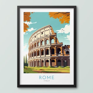 Rom Reise Poster Wall Art Print Rom Poster Italy Print Colosseum Art Print Colosseum Poster Travel Print Rome City Print