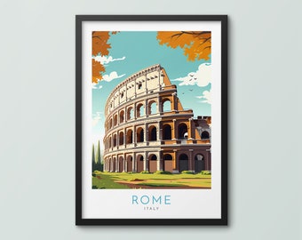Rome Travel Poster Wall Art Print Rome Poster Italy Print Colosseum Art Print Colosseum Poster Travel Print Rome City Print