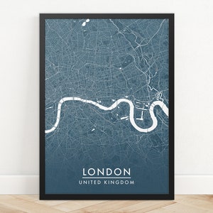 Impresión de mapa de la ciudad de Londres, arte del mapa de calles, cartel del mapa de Londres, impresión del mapa de Londres, arte de la pared del mapa de la ciudad, mapa de Londres, cartel de viaje, impresión del mapa