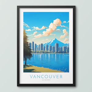 Vancouver Travel Poster Wall Art Print Vancouver Poster Vancouver Print Vancouver Travel Print Vancouver City Print
