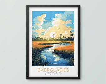 Everglades National Park Travel Poster Wall Art Print Everglades Poster Everglades Print Everglades Art Print Travel Print National Park