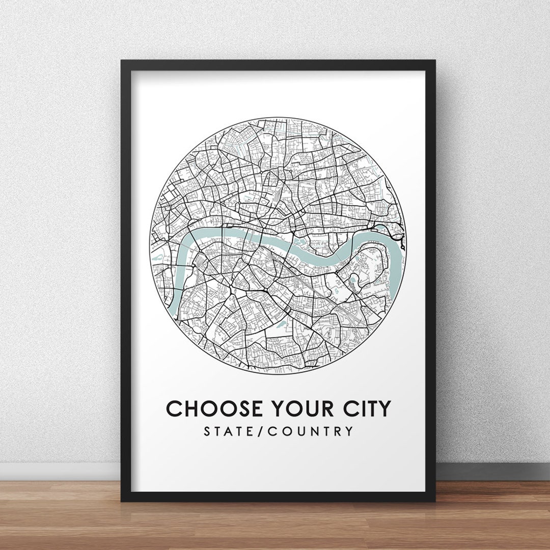 Framed Custom City Map Print City - Il 1080xN.1846074194 1l8x 