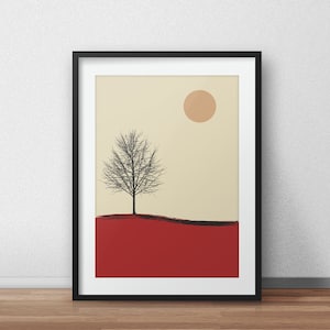 Minimalist Tree Print, Wall Art, Tree Poster, Minimalist Print, Home Decor, Scandinavian Print, Wall Art