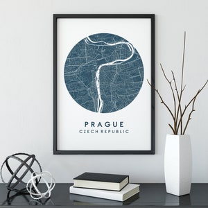 Impresión del mapa de la ciudad de Praga, arte del mapa de la calle, cartel del mapa de Praga, impresión del mapa de Praga, arte de la pared del mapa de la ciudad, mapa de Praga, cartel de viaje, impresión del mapa