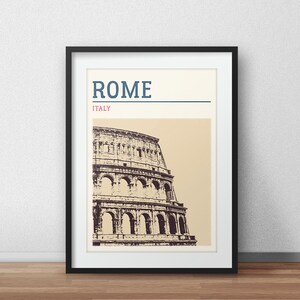 Rome City Print, Colosseum Poster, Rome Travel Poster, Rome Travel Print, Wall Art, Travel Art, Travel Poster, City Print