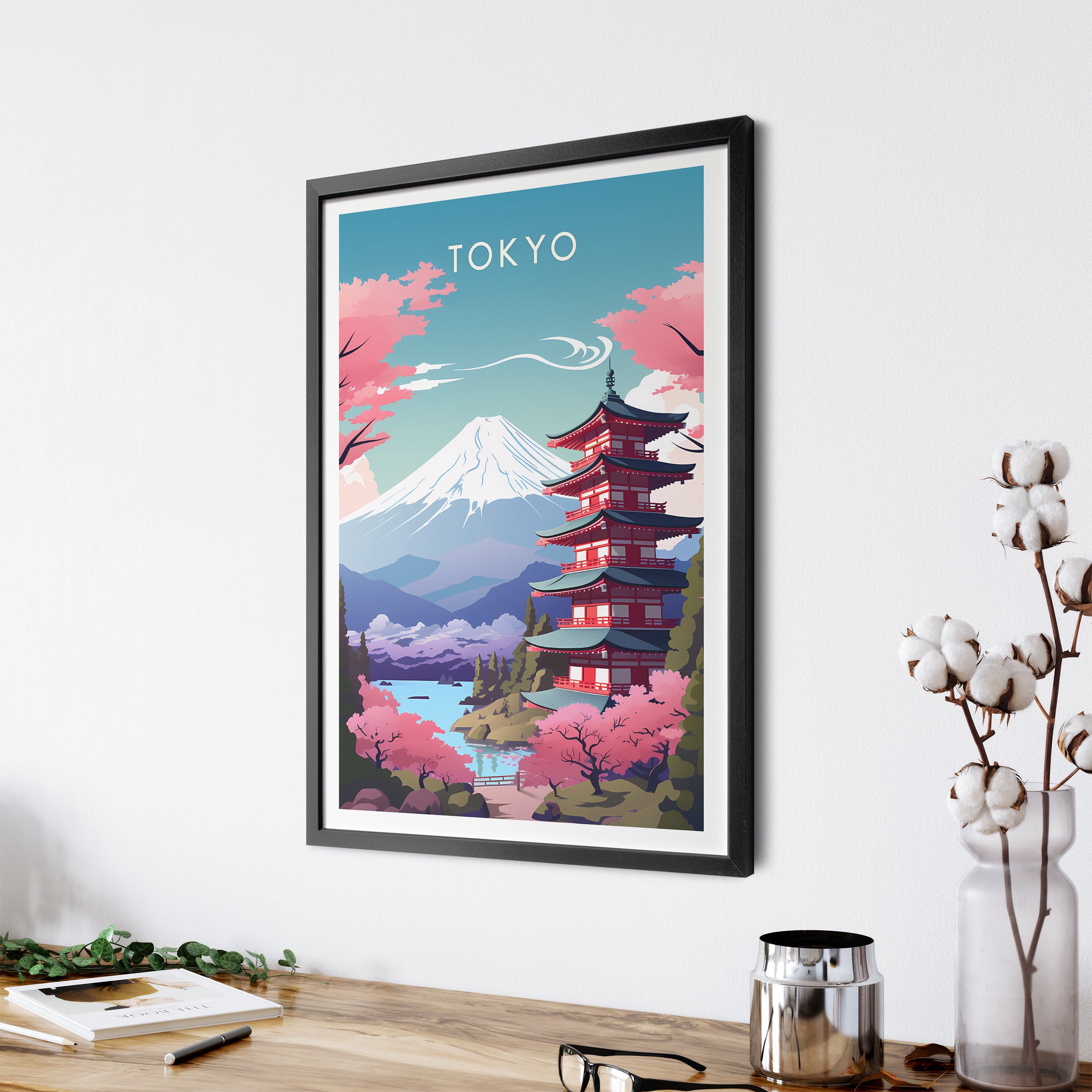 Tokyo Japan Travel Art affiches et impressions par FAA Grafica - Printler