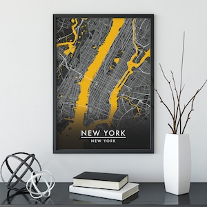 New York City Karte Print, Street Karte Kunst, New York Karte Poster, New York Karte Print, Stadt Karte Wandkunst, New York Karte, Reise Poster, Karte Print