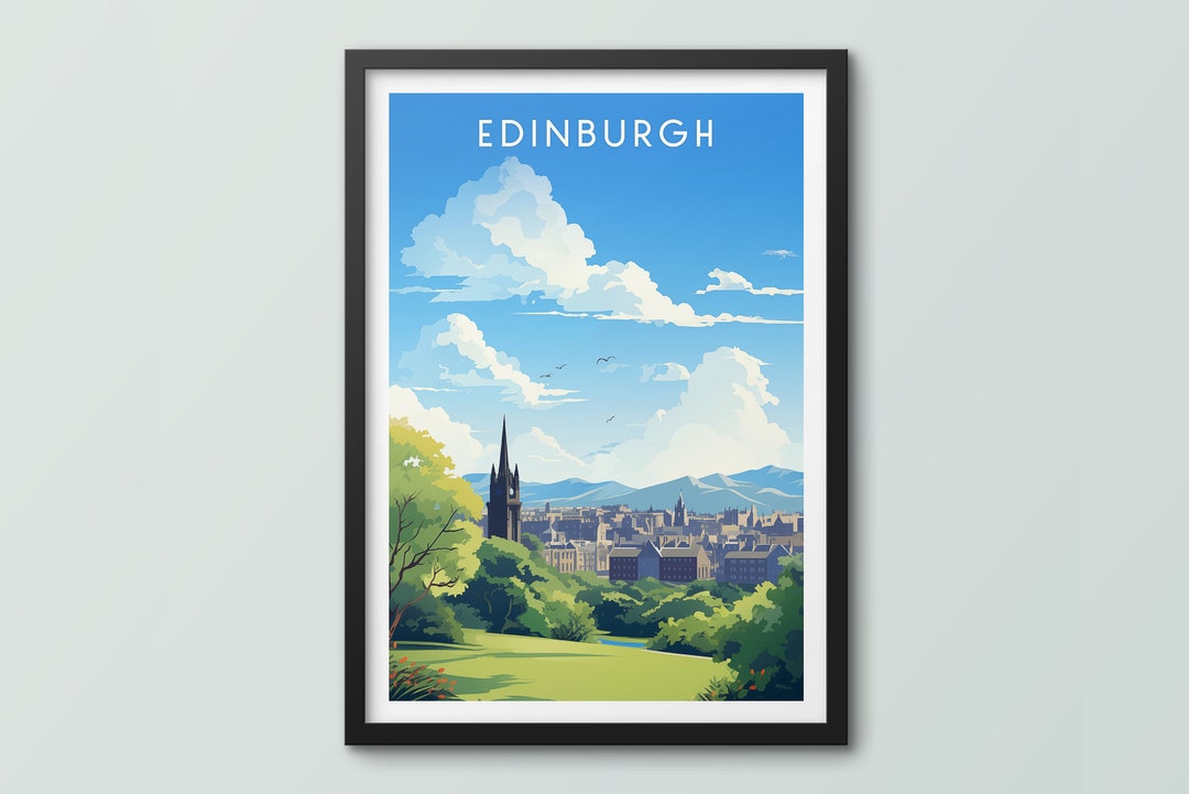 Edinburgh Travel Poster Wall Art Print Edinburgh Poster Edinburgh Print ...