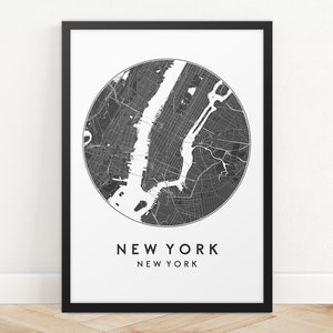 New York City Map Print, Street Map Art, New York Map Poster, New York Map Print, City Map Wall Art, New York Map, Travel Poster