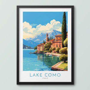 Comer See Reise Poster Wand Kunst Druck Comer See Poster Comer See Druck Comer See Reise Druck Comer See Druck