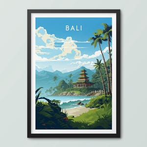 Bali Travel Poster Wall Art Print Bali Poster Bali Print Beach Art Print Travel Print Bali City Print