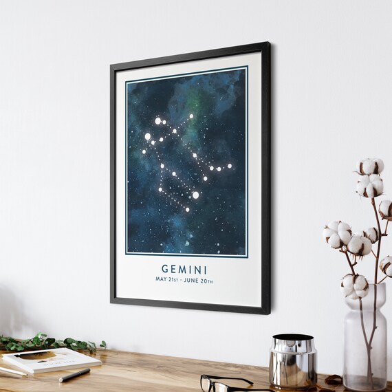Gemini Star Constellation Art