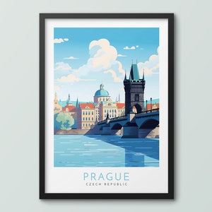 Cartel de viaje de Praga Impresión de arte de pared Cartel de Praga Impresión de Praga Impresión de arte del Puente de Carlos Impresión de viaje Impresión de la ciudad de Praga