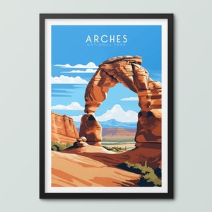 Arches National Park Reise Poster Wand Kunst Druck Arches Poster Arches Druck Arches Kunstdruck Reise Poster Arches National Park Geschenk