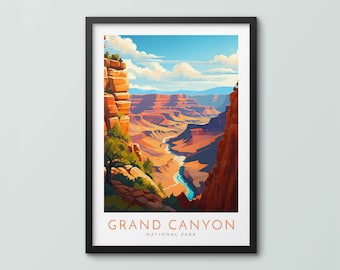 Grand Canyon National Park Travel Poster Wall Art Print Grand Canyon Poster Print Grand Canyon Art Print Travel Print National Park Gift