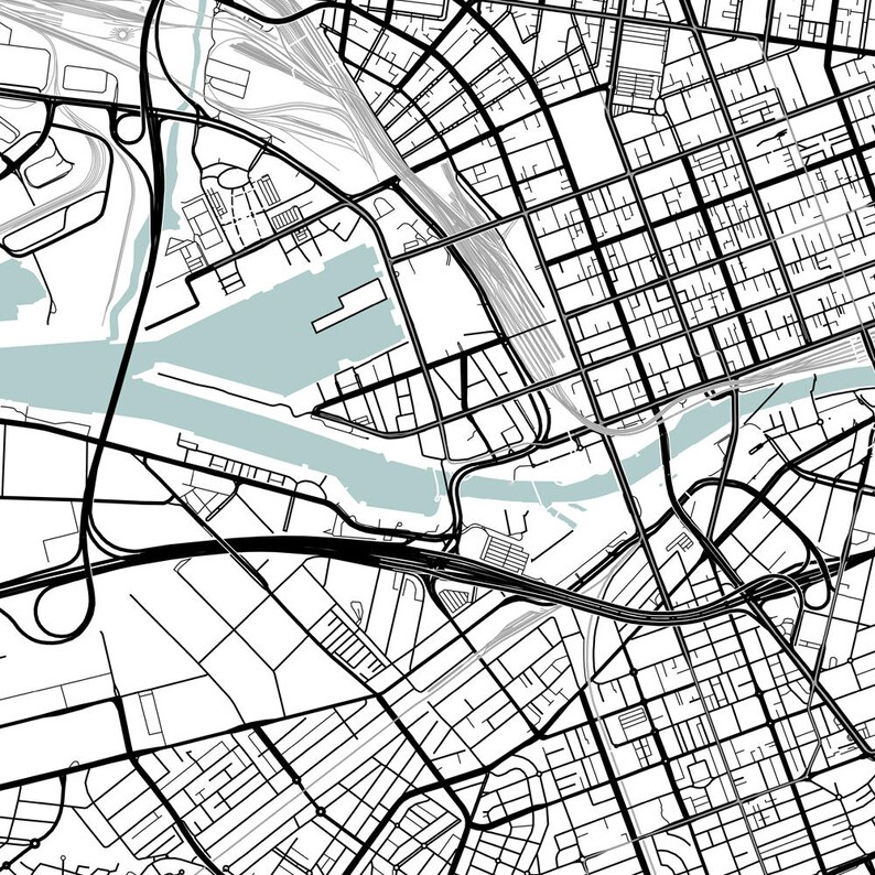 Melbourne City Map Printable Street Map Art Melbourne Map Etsy UK