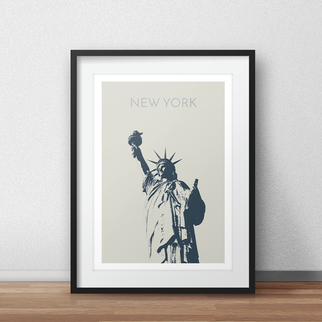 Statue of Liberty Print: New York City Travel Poster - Etsy