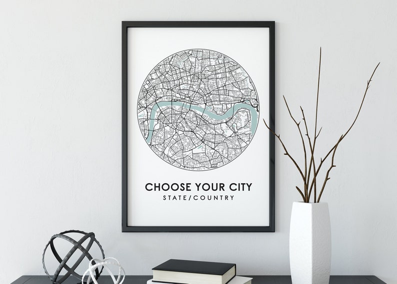 Custom City Map Print, City Map, Custom Map Print, City Map Wall Art, Custom Map, Travel Poster, Map Print, Personalised Gift 