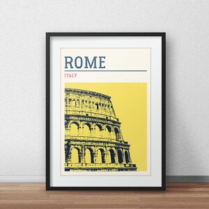 Rome City Print, Colosseum Poster, Rome Travel Poster, Rome Travel Print, Wall Art, Travel Art, Travel Poster, City Print