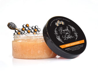 Sugar Exfoliating Scrub | Honey Sugar Scrub | Sugar Body Scrub, Exfoliating Scrub, Handcrafted Scrub