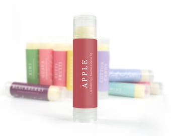 All Natural Lip Balm | Apple Lip Balm | Flavored Lip Balm, Natural Lip Care, Homemade Lip Balm, Beeswax Lip Balm