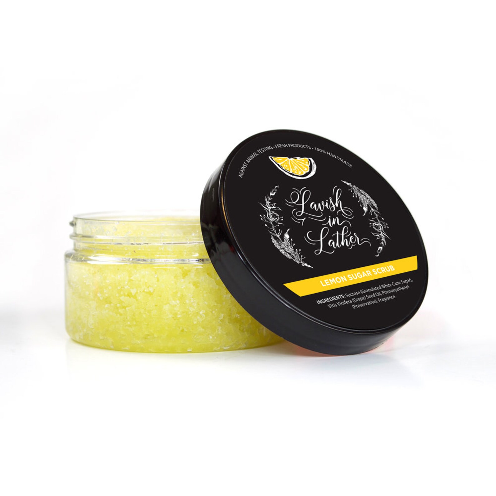 Lemon Sugar Scrub Natural Body Scrub Sugar Exfoliating | Etsy