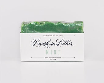 Mint Organic Bar Soap | Natural Soap, Cold Process Soap Made With All Natural Ingredients, Artisan Soap