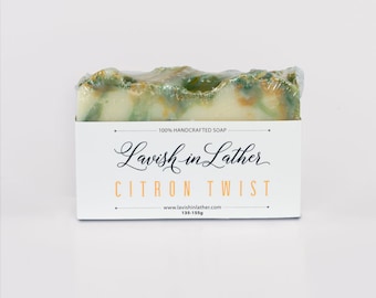 Citron Twist Bar Soap | All Natural Soap, Cold Process Soap, Essential Oil Soap, Handmade Soap, Moisturizing Soap