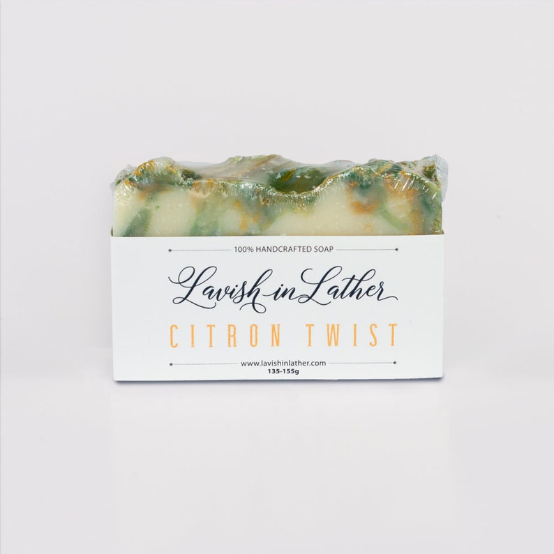 Citron Twist Bar Soap All Natural Soap, Cold Process Soap, Essential Oil Soap, Handmade Soap, Moisturizing Soap image 1