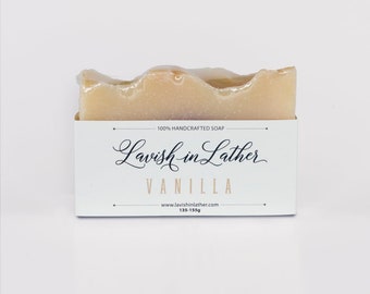 Natural Vanilla Artisan Soap | Cold Process Soap Made With All Natural Ingredients, Essential Oil Soap, Soap Gift Set