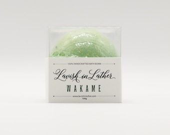 Wakame Bath Bomb | Homemade Cute Bath Bombs, Artisan, Colorful DIY Bath Bombs, Gift Idea