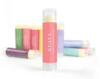 Guava Lip Balm | Shea Butter Lip Balm, All Natural Lip Balm, Flavored Lip Balm, Natural Lip Care, Lip Butter